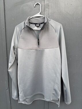 Russell Athletic Light Gray Quarter-Zip Performance Jacket